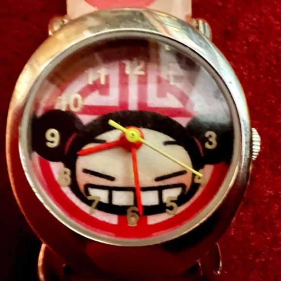 Rare Vintage Pucca Anime Cartoon Pink & Red Watch - Excellent Cond. - Picture 2 of 12